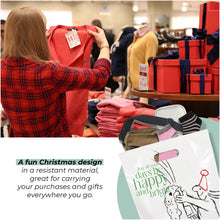 Load image into Gallery viewer, 100 Pack 12" x 15" with 1.25 mil Thick Die Cut Christmas Retail Bags
