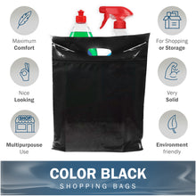 Load image into Gallery viewer, 100 Pack 12" x 15" with 2 mil Thick Black Shopping Bags