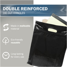 Load image into Gallery viewer, 100 Pack 12" x 15" with 2 mil Thick Black Shopping Bags
