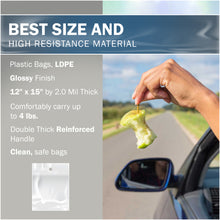 Load image into Gallery viewer, 50 Pack 12" x 15" with 2 mil Thick White Disposable Car Trash Bags
