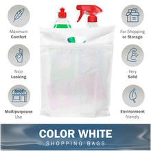 Load image into Gallery viewer, 100 Pack 12" x 15"  2 mil Thick Quality White Glossy Bags with Double Reinforced Handles