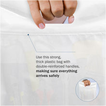 Load image into Gallery viewer, 100 Pack 12" x 15"  2 mil Thick Quality White Glossy Bags with Double Reinforced Handles
