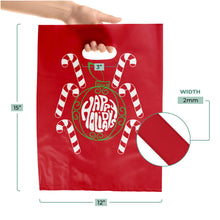 Load image into Gallery viewer, 100 Pack 12" x 15" with 2 mil Thick Christmas Gift Bags