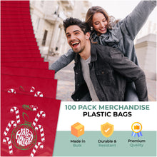 Load image into Gallery viewer, 100 Pack 12" x 15" with 2 mil Thick Christmas Gift Bags