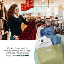 Load image into Gallery viewer, 100 Pack 15" x 18"+2 with 1.25 mil Thick Die Cut Green Olive Bags