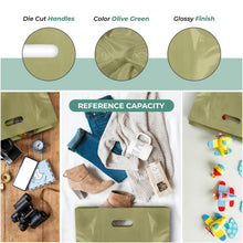 Load image into Gallery viewer, 100 Pack 15" x 18"+2 with 1.25 mil Thick Die Cut Green Olive Bags