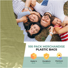 Load image into Gallery viewer, 100 Pack 15" x 18"+2 with 1.25 mil Thick Die Cut Green Olive Bags