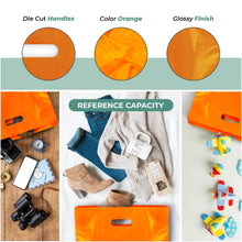 Load image into Gallery viewer, 100 Pack 15" x 18"+2 with 1.25 mil Thick Die Cut Orange Bags