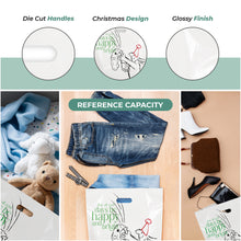 Load image into Gallery viewer, 100 Pack 15" x 18" with 1.25 mil Thick Die Cut Christmas Bags