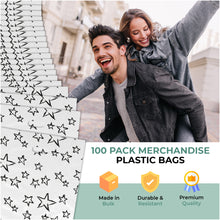 Load image into Gallery viewer, 100 Pack 15" x 18" with 1.25 mil Thick Die Cut Star Bags