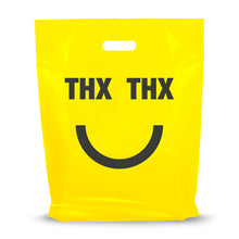 Load image into Gallery viewer, 100 Pack 15" x 18" with 1.25 mil Thick Thank You Yellow Bags