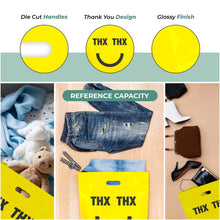 Load image into Gallery viewer, 100 Pack 15" x 18" with 1.25 mil Thick Thank You Yellow Bags