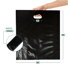 Load image into Gallery viewer, 100 Pack 16" x 18" with 2 mil Thick Black Glossy Bags