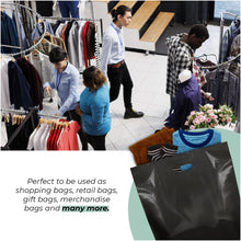Load image into Gallery viewer, 100 Pack 16" x 18" with 2 mil Thick Black Glossy Bags
