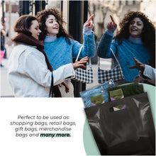 Load image into Gallery viewer, 100 Pack 18" x 18" with 2 mil Thick Black Glossy Bags