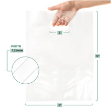 Load image into Gallery viewer, Clear Merchandise Plastic Glossy Retail Bags 100 Pack 9" x 12" with 1.25 mil Thick