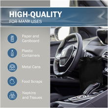 Load image into Gallery viewer, 50 Pack 9" x 12" with 2 mil Thick Black Disposable Car Trash Bags