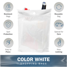 Load image into Gallery viewer, 50 Pack 9" x 12" with 2 mil Thick White Disposable Car Trash Bags