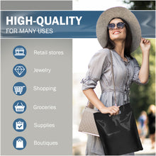 Load image into Gallery viewer, 200 Pack 12" x 15" with 1.5 mil Thick Black Shopping Bags