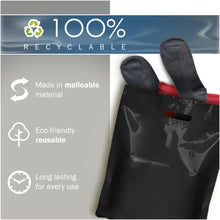Load image into Gallery viewer, 200 Pack 12" x 15" with 1.5 mil Thick Black Shopping Bags