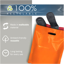 Load image into Gallery viewer, 100 Pack 12" x 15" with 1.5 mil Thick Orange Shopping Bags