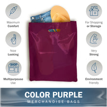 Load image into Gallery viewer, 200 Pack 12" x 15" with 1.5 mil Thick Purple Shopping Bags