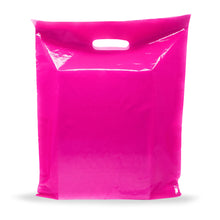 Load image into Gallery viewer, 200 Pack 12" x 15" with 1.5 mil Thick Pink Shopping Bags