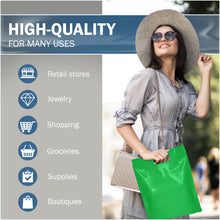 Load image into Gallery viewer, 200 Pack 12" x 15" with 1.5 mil Thick Green Shopping Bags