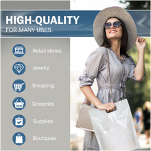 Load image into Gallery viewer, 100 Pack 12" x 18" with 2 mil Thick White Shopping Bags