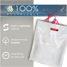 Load image into Gallery viewer, 100 Pack 12" x 18" with 2 mil Thick White Shopping Bags