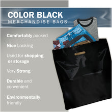 Load image into Gallery viewer, 50 Pack 26" x 26" with 3 mil Thick Extra Large Black Merchandise Plastic Retail Bags (HDPE)