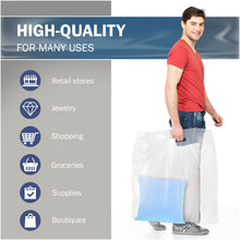 Load image into Gallery viewer, 50 Pack 26" x 26" with 3 mil Thick Extra Large Clear Merchandise Plastic Retail Bags (HDPE)