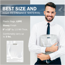 Load image into Gallery viewer, 200 Pack 9" x 12" with 1.5 mil Thick White Glossy Bags