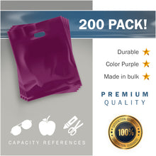 Load image into Gallery viewer, 200 Pack 9" x 12" with 1.5 mil Thick Purple Glossy Bags