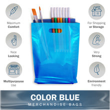 Load image into Gallery viewer, 100 Pack 9" x 12" with 1.25 mil Thick Blue Glossy Bags