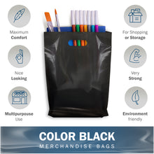 Load image into Gallery viewer, 100 Pack 9" x 12" with 1.25 mil Thick Black Glossy Bags