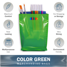 Load image into Gallery viewer, 100 Pack 9" x 12" with 1.25 mil Thick Green Glossy Bags