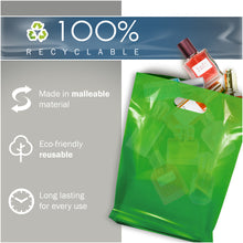 Load image into Gallery viewer, 100 Pack 9" x 12" with 1.25 mil Thick Green Glossy Bags