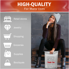 Load image into Gallery viewer, 100 Pack 12" x 18" with 2 mil Thick Extra Large White Merchandise Plastic Retail Lang Thank You Bags