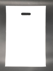 White Merchandise Plastic Shopping Bags - 100 Pack 12" x 18" with 2 mil Thick