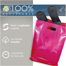 Load image into Gallery viewer, 100 Pack 12" x 15" x 1.25 Pink Merchandise Bags