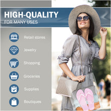 Load image into Gallery viewer, Clear Merchandise Plastic Shopping Bags - 100 Pack 12" x 18" with 2 mil Thick