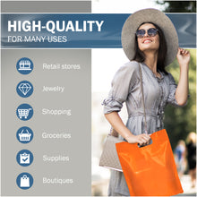 Load image into Gallery viewer, Orange Merchandise Plastic Shopping Bags - 100 Pack 12" x 18" with 2 mil Thick