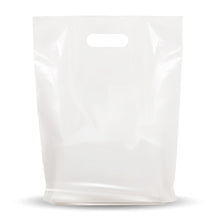 Load image into Gallery viewer, 100 Pack 12&quot; x 15&quot; with 1.25 mil Thick White Shopping Bags