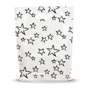 100 Pack 12" x 15" with 1.25 mil Thick Die Cut Star Party Favor Bags