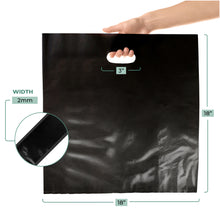 Load image into Gallery viewer, 100 Pack 18&quot; x 18&quot; with 2 mil Thick Black Glossy Bags