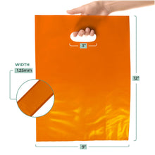 Load image into Gallery viewer, 100 Pack 9&quot; x 12&quot; with 1.25 mil Thick Orange Merchandise Plastic Glossy Retail Bags