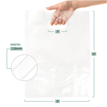 Load image into Gallery viewer, Clear Merchandise Plastic Glossy Retail Bags 100 Pack 9&quot; x 12&quot; with 1.25 mil Thick