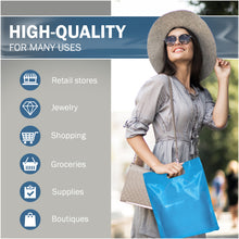 Load image into Gallery viewer, 200 Pack 12&quot; x 15&quot; with 1.5 mil Thick Blue Shopping Bags