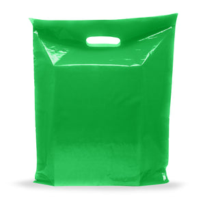 200 Pack 12" x 15" with 1.5 mil Thick Green Shopping Bags